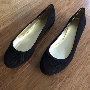 Coach Chocolate Suede flats
